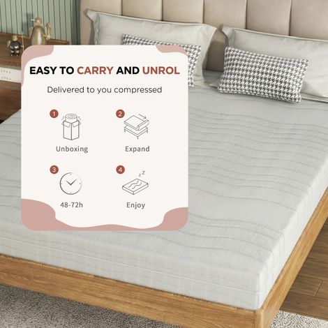 Matelas 140x200, hauteur 16 cm, matelas ergonomique en mousse froide, tissu à surface douce, fermeté moyenne (1/5)