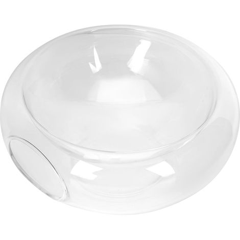 Saladier en Verre Soufflé Main 20X10 CM Ouverture Latérale, Bol Artistique pour Glace Carbonique, Bol de Service Transparent pour Fruits Cuisine, Vaisselle Professionnelle pour (1/5)