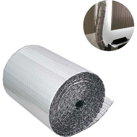 Rouleau isolant réfléchissant 0,6×10m film aluminium thermique fenêtres toits camping-car garage protection UV barrière radiative ignifuge (1/5)