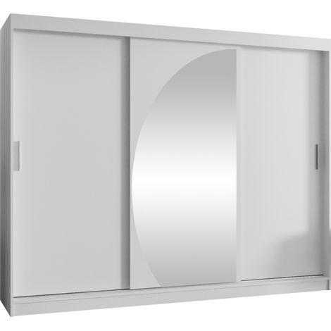 Armario Hartford 508, Blanco, 200x250x62cm, Puertas de armario: Correderas, Número de estantes: 0