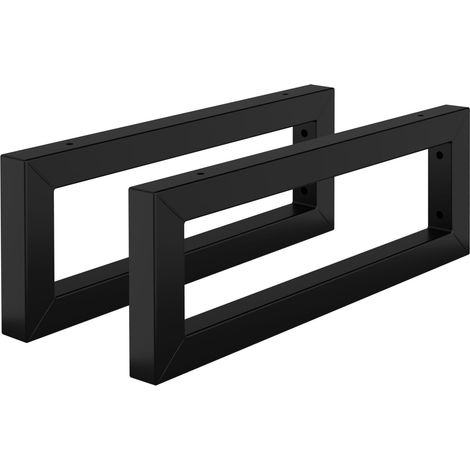 ML-Design Set di 2 Staffe a Muro Rettangolari 400 x 150 mm in Acciaio Nero Supporti per Scaffali Aperti Mensole Telaio Lavabo Bagno Scrivania Mobili Reggimensola da Parete incl. Materiale di Montaggio (1/5)