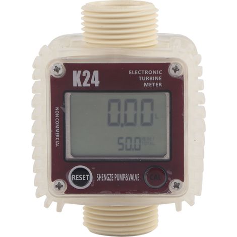 1 manomètre numérique à turbine K24 pour débit de carburant diesel, produits chimiques et liquides (eau). (1/5)