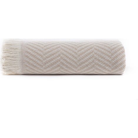 Todocama, Trapunta multiuso per divano, coperta, plaid per letto, copridivano, prodotta in Spagna, motivo a spina di pesce, (125 x 180 cm, beige sabbia) (1/4)