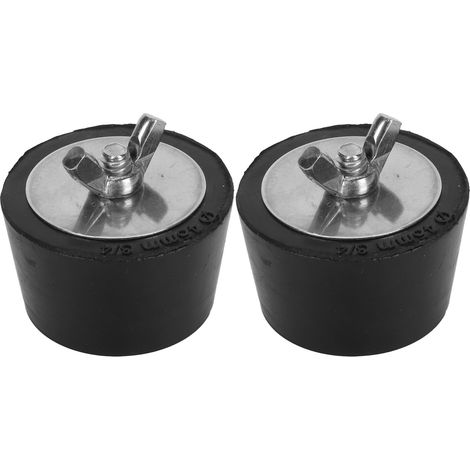 Lot de 2 bouchons d'hivernage en caoutchouc et acier inoxydable pour tuyauterie de piscine, raccords d'hivernage 45 mm/1,8 po (1/5)