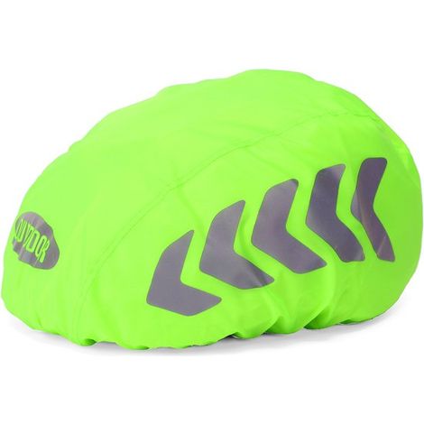 Paquete de 2 fundas impermeables para casco de bicicleta, con hebillas ajustables, tapas antipolvo, alta visibilidad, verde fluorescente 6 (1/5)