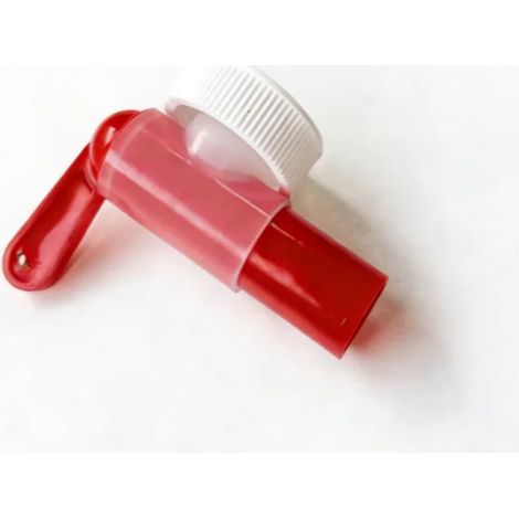 (Rouge) 1 vanne de distribution en plastique DIN61 pour robinets de mise en conserve de 15 à 60 litres - Norme européenne, robinet mural pour tuyau d'arrosage avec poignée (1/5)