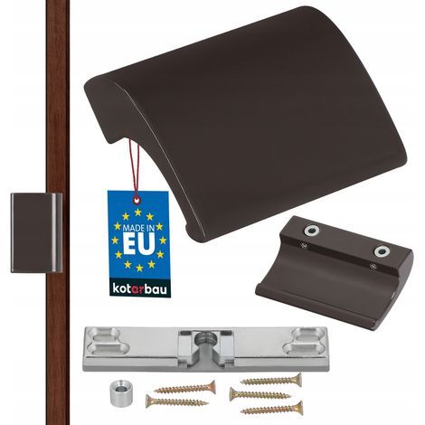 Maniglia in alluminio Balk DE LUXE RAL 8019 MARRONE + CHIUSURA