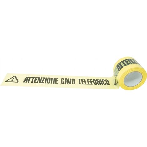 NASTRO SEGNALETICO ATTENZIONE cavo telefonico 4 rotoli GEKO (1/2)