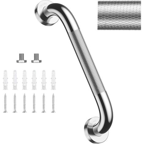 Barre d'Appui Salle de Bain 40cm Poignée Antidérapante, Acier Inoxydable 304, Parfaite pour Sécurité Personnes Âgées (1/5)