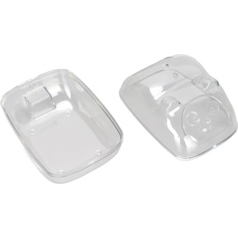 Bac de bain transparent pour hamster, grand espace, étanche, en forme de dessin animé, pour hamsters et gerbilles (14,5 x 10 x 10 cm). (1/5)