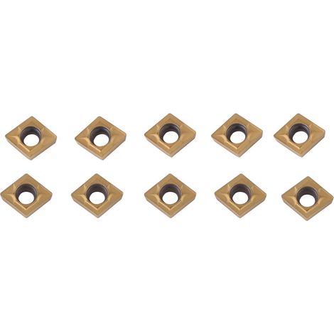 10 pièces plaquettes carbure CNC pour tour à métaux, outils de coupe rectification, coffret inclus (1/5)