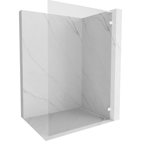 Mexen Lunar L parete doccia Walk-in destra 60 x 200 cm, trasparente 8 mm, bianca - 830L-060-000-20-00-P (1/5)
