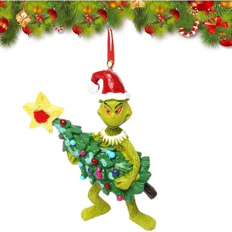 Hanging Ornament, Christmas Tree Decorations, Pendants, Unique Funny Resin Green Christmas Decor for Home Holiday Party (1/5)