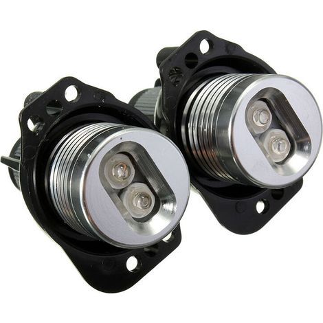 LED Angel Eyes LED Light 2pcs 12W Halo Ring Marker Light Angel Eyes Ampoules pour E90 E91 2005-2008 Lampes Auto LED Phares Feux de jour Lumière bleue (1/4)