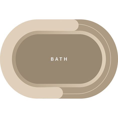 Tapis de Bain antidérapant et Anti-moisissure à séchage Rapide en Absorbant l'eau Lavable en Machinen(Beige,40 60cm) (1/5)