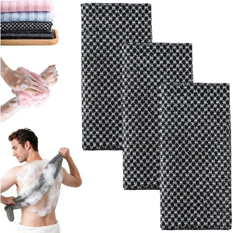 Peeling-Rückenhandtuch – 3er-Pack – Nylon-Netzgewebe und Fasern – Schnelltrocknend und massierend – Für Damen und Herren – Neutrale Farbe (1/5)