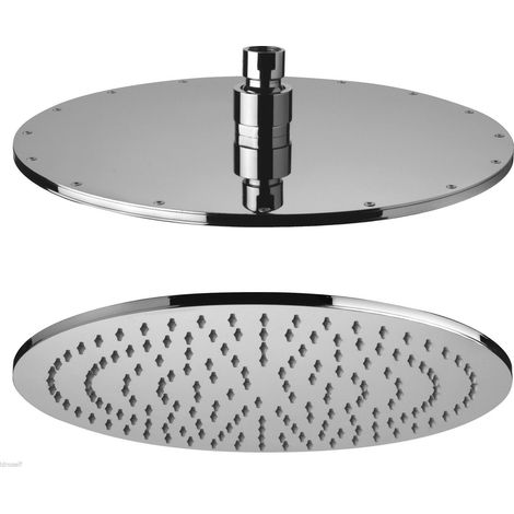 Pommeau de douche rond de 40 cm en laiton chromé anti-calcaire (1/5)