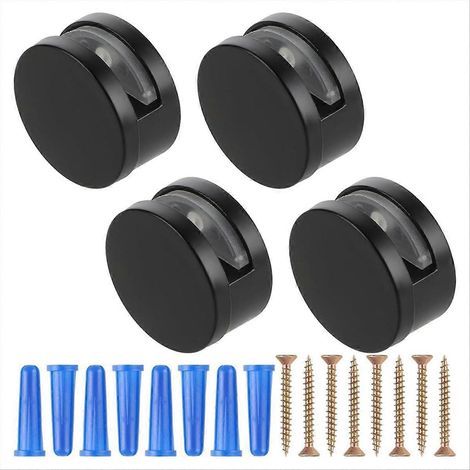 4 pièces de matériel de fixation pour miroir, supports réglables sans cadre (1/5)