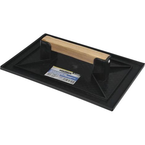 Talocha de plástico 27x18 cm con mango de madera negra