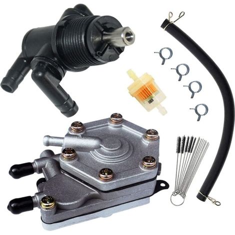 Le kit de commutateur de pompe à carburant 7052161 (330, 335, 400, 330, 500, 5432559) convient à divers modèles de tondeuses à gazon. (1/5)