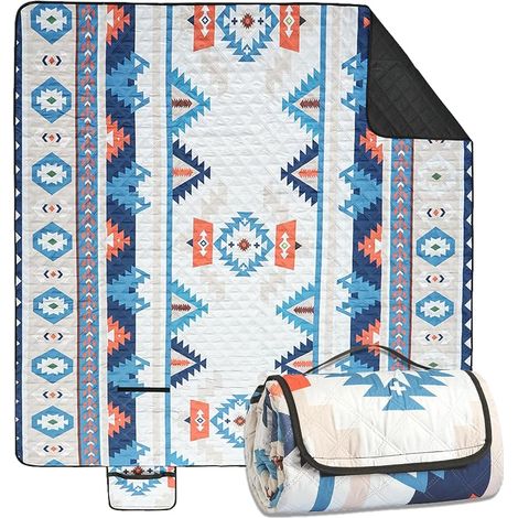 Couverture de pique-nique 200 x 200 cm – Couverture de plage XXL, imperméable et isolée, respirante et douce, tapis de pique-nique et tapis de plage pour camping, plage et pique-nique (1/5)