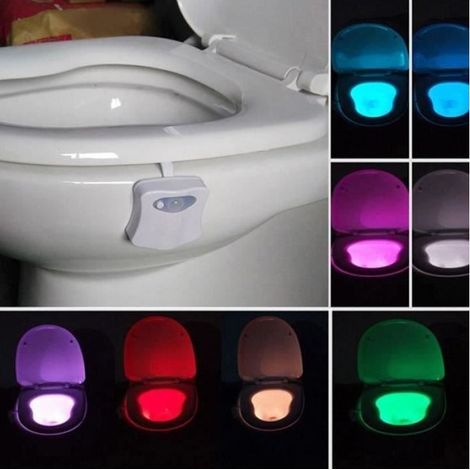 Toilettenleuchte – LED – 8 Farben – Bewegungsmelder – Batteriebetrieben – Für den Innenbereich (1/5)