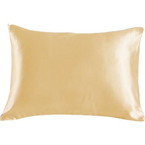 Taie d'oreiller Champagne 100 % soie de mûrier pour la santé des cheveux et de la peau, 51 x 76 cm (1/5)