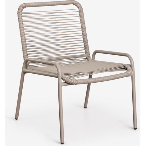 SKLUM Gartenstuhl aus Stahl und synthetischem Rattan Kuorin Moka Braun                                  