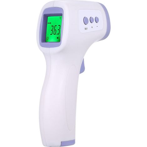 Berührungsloses Infrarot-Stirnthermometer mit dreifarbiger, hintergrundbeleuchteter LCD-Anzeige. (1/5)