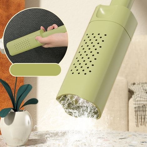 Mini balai à main avec éponge absorbante, sans lavage des mains, vert lait. (1/5)
