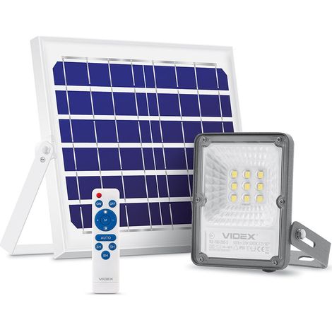 Solar-LED-Flutlicht mit Bewegungsmelder und Fernbedienung, 600 lm, IP65, GELIO Videx