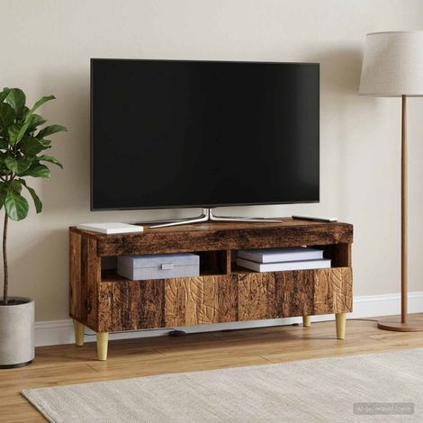 vidaXL Meuble TV LED Bois ancien Bois d'ingénierie (1/5)