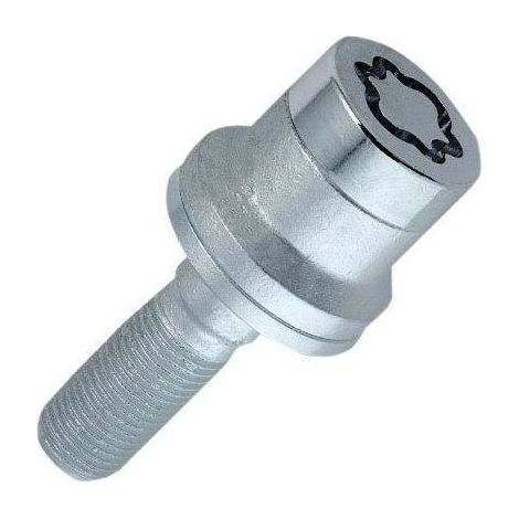 4 vis - 12x125 - L35.3 - H19 - Plat - Chrome - Antivol de Roues - 26001SU (1/2)