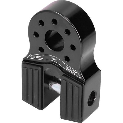 Support de manille de treuil plat, capacité de charge de 7 257 kg (16 000 lb), avec protection latérale en caoutchouc, en alliage d'aluminium, universel pour UTV SU (1/4)