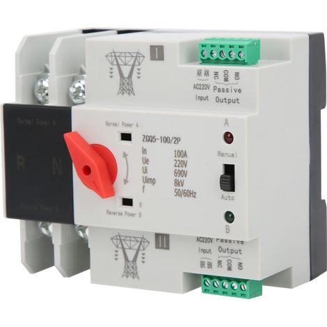 Automatischer 2-Wege-Umschalter für duale Stromversorgung ZGQ5-100/2P 220V (1/5)