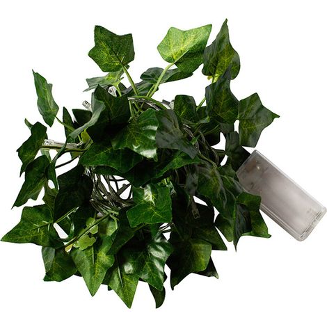 Guirlande lumineuse LED avec feuilles vertes simulées, vignes et lierre idéal pour Thanksgiving, Noël et les mariages boîtier à piles USB lumières décoratives 4 mètres de long espacement des lumi (1/2)
