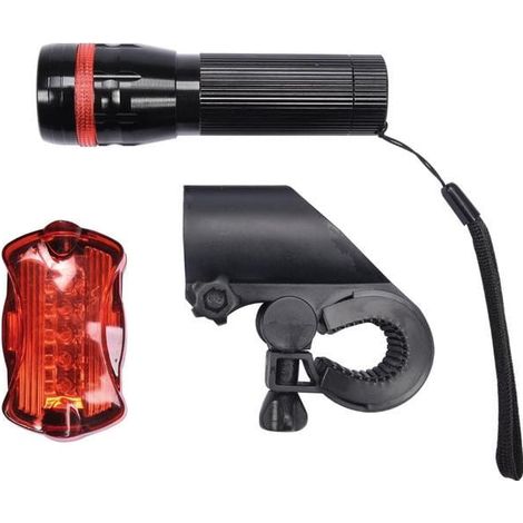 SET LUCI PER BICICLETTA VOREL: LED CREE ANTERIORE 3W + 5 LED POSTERIORI 88422