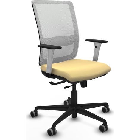 Silla de oficina piqueras y crespo Haches crema cuero sintético (1/2)