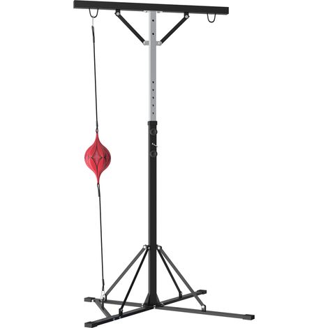 Support pour sac de frappe, 160L x 145 L x 175-220 cm, Noir, hauteur réglable, avec Speedball, cadre métallique