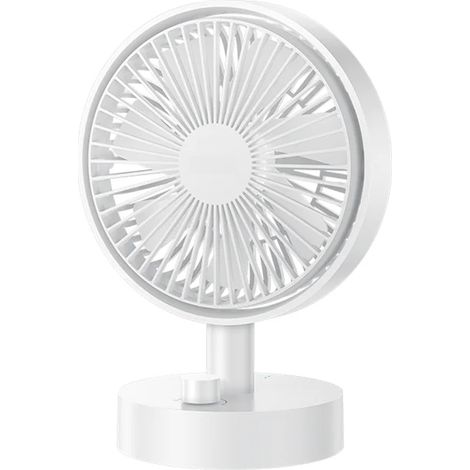 Mini-Ventilator, tragbarer Tischventilator mit USB-C-Ladestation, vertikaler kleiner elektrischer Ventilator, schnelle Kühlung, 7 Ventilatorflügel, 10 Geschwindigkeitsstufen, stufenlose Einstellung