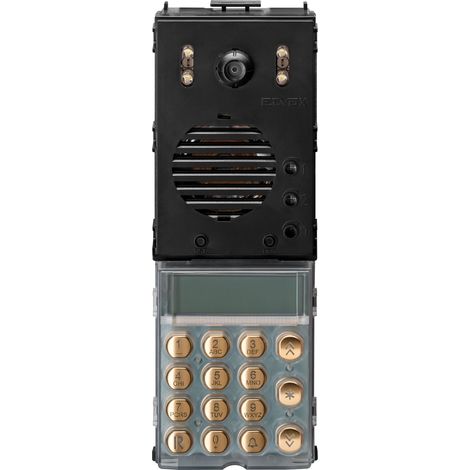 VIMAR - 13A7.B.43 Unita 2F+ A/V LED b.co tastiera oro