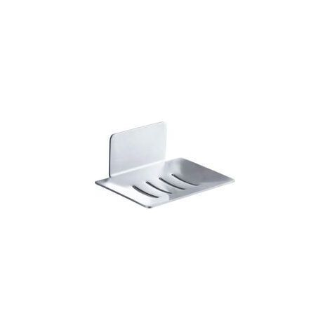 Portasapone da parete, portasapone adesivo per doccia, mensola in metallo per sapone senza foratura per bagno e cucina, porta spugna argentato (1/5)