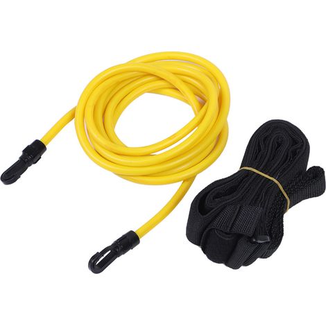 300 cm langes elastisches Seil Schwimmtrainingsgürtel-Set Widerstandstrainingsgerät für Erwachsene und Kinder Gelb (1/5)