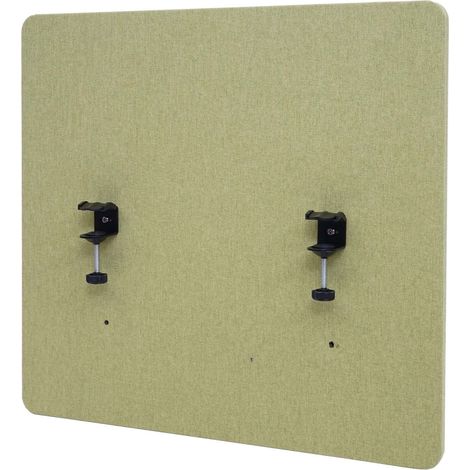 Paroi de séparation acoustique HWC-G75, Protection visuelle pour bureau, panneau, tissu - 65x60cm, vert (1/5)