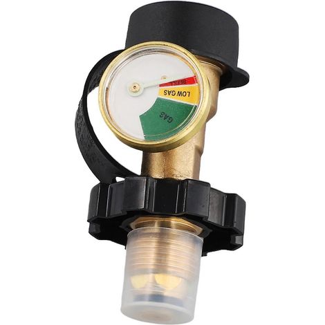 Indicateur de niveau de pression de gaz (haute/basse) pour bouteille de propane/GPL, adaptateur pour réservoir de gaz extérieur (1/5)