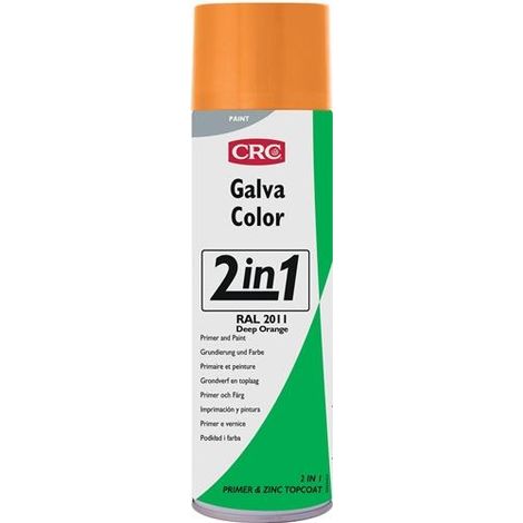 CRC 32170-AB GALVACOLOR Korrosionsschutz-Lack mit Zweifach-Wirkung Tieforange RAL 2011 500 ml (1/2)