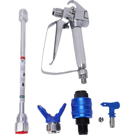 Pistolet de pulvérisation airless avec rallonge de 30 cm et dispositif de réglage de l'orientation, pivotant à 360 degrés, pulvérisateur de peinture ergonomique (1/5)