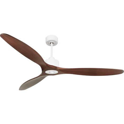 Modulo Slim  Ring - Super destratificateur et ventilateur DC 166 cm blanc pales bois rouge  idéal 30 à 60 m² (1/5)