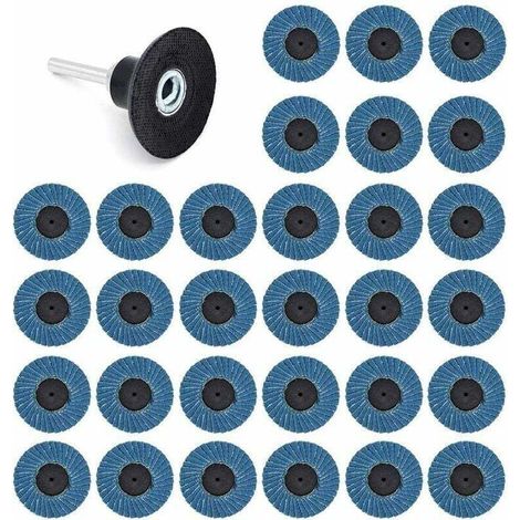 31 Pcs 2 Pouces 50mm Disques Abrasifs Disques Lamelles 40 Grit 60 Grit 80 Grit,