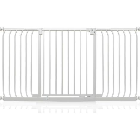 Safetots Barrière De Sécurité Elite, Barrière D'escalier À Fixation Par Pression, 152cm - 161cm, Couleur Blanc Mat